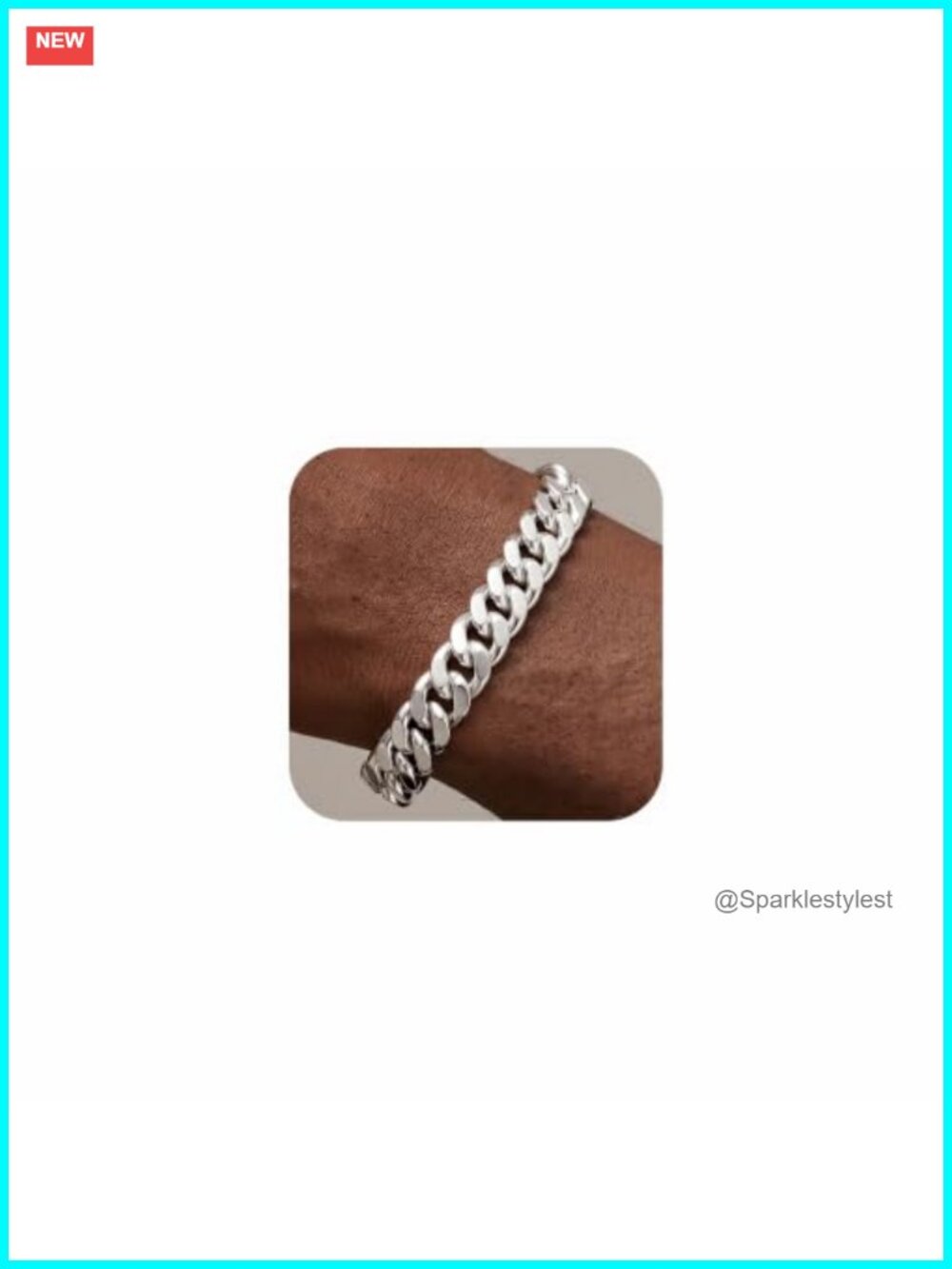 12MM 925 Sterling Silver Cuban Chain Bracelet Men Diamond Cut Link